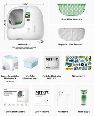 PETKIT PUROBOT MAX PRO 2 Self Cleaning Cat Litter Tray with AI Camera - UK