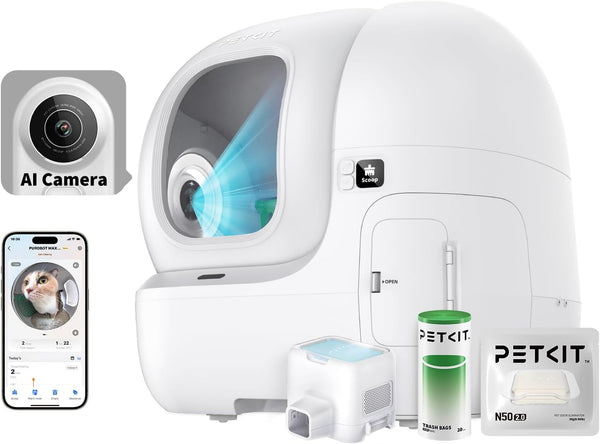 PETKIT PUROBOT MAX PRO AI-Camera Self Cleaning Cat Litter Box - UK