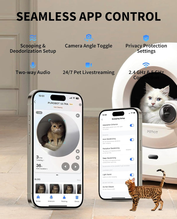 PETKIT PUROBOT ULTRA Self Cleaning Cat Litter Tray with AI-Powered Camera - UK