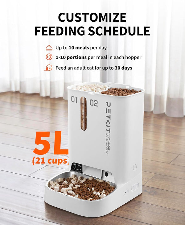 PETKIT YumShare Dual-hopper Automatic Feeder with Camera - UK