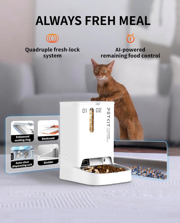 PETKIT YumShare Dual-hopper Automatic Feeder with Camera - UK